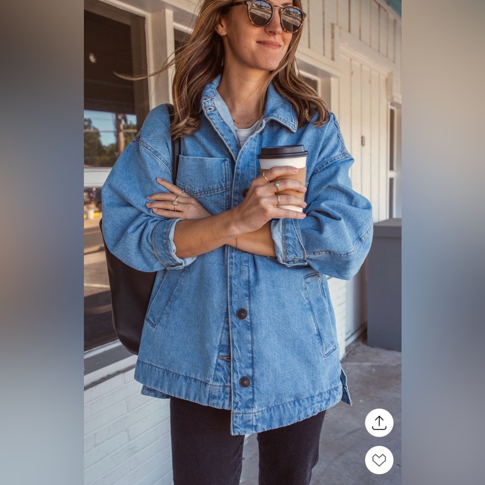 Free People ‘We The Free’ Madison City Denim Jacket, Size L